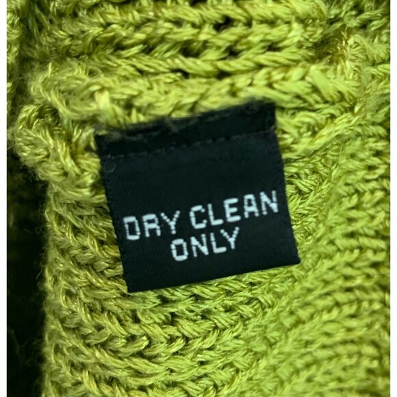 Linda Allard Ellen Tracy Women's Lime Green Sleeveless Knit Sweater Top Size M - Picture 10 of 10